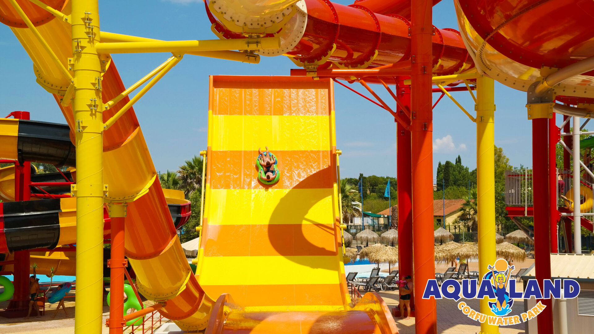 Catapult Slide in Aqualand Agios Ioannis Corfu